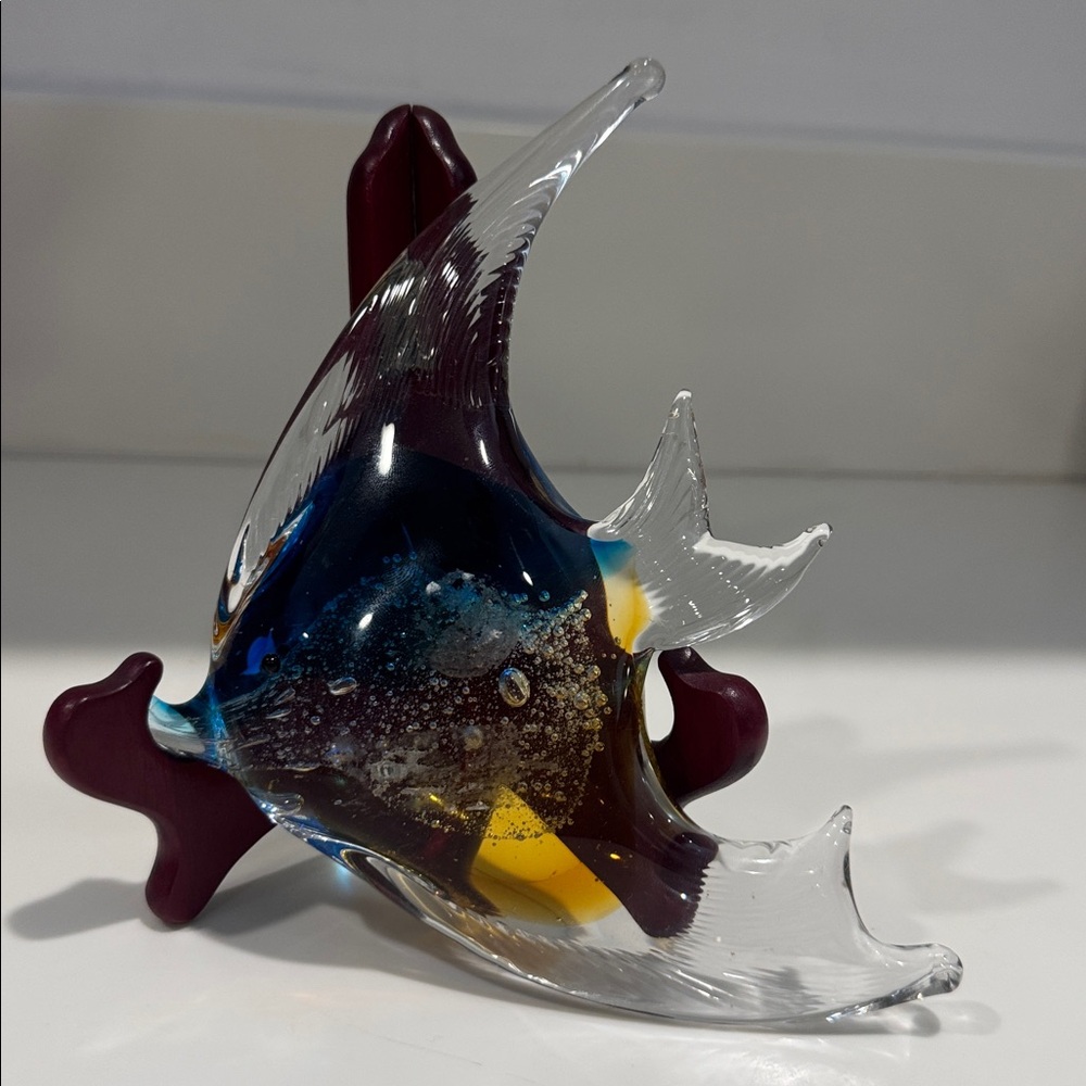 Vintage Hand-Blown Murano-Style Art Glass Fish Figurine - Picture 2 of 5
